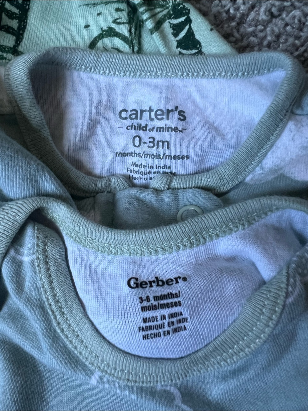 Baby One-Piece Sleep & Play Set in Green - Picture 5 of 10